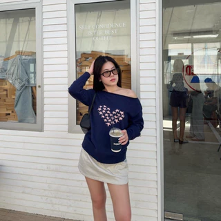Delaine| Stella heart เสื้อแขนยาวปาดไหล่