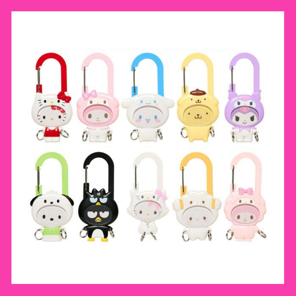 แท้ 100% พวงกุญแจสุ่ม กระจกสุ่ม แหวนสุ่ม Carabiner คาราบิเนอร์ กล่องสุ่ม Sanrio secret ring Sanrio Blind box