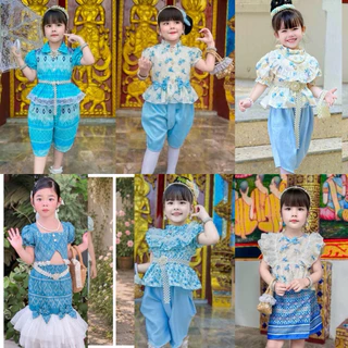 ชุดไทยเด็กผู้หญิง ส่งไว 1-5ปี ใส่ทำบุญ 📌มีหลายรุ่น 🌷สวยละมุน 🌺ลายดอก สุดน่ารัก ผ้าดีตรงปก🌷