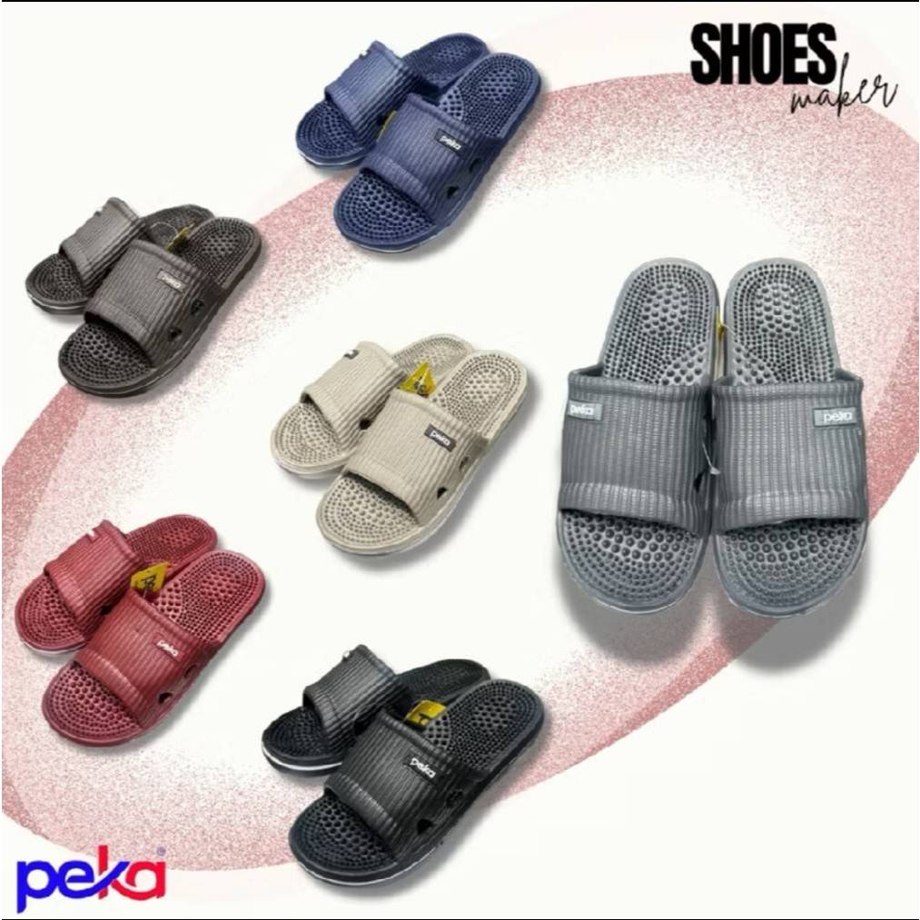 รองเท้าแตะสุขภาพPeka519  พื้นปุ่มนวดเท้าคลายเมื่อยสีพาสเทลหญิง(36-40)