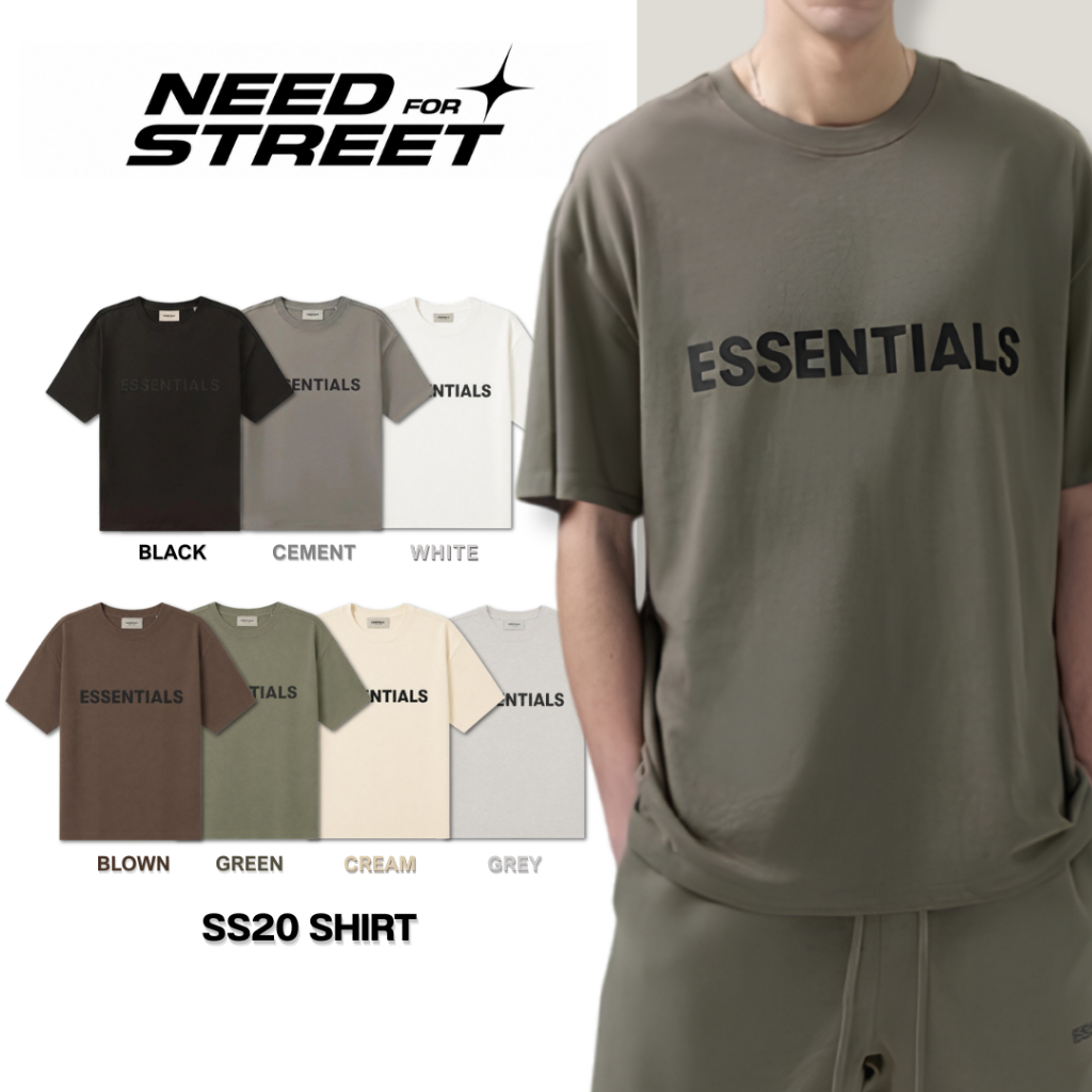 [Need4street] เสื้อ Ess FOG SS20 T-shirt logo นูน