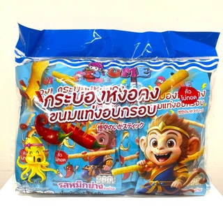 ขนมอบกรอบรูปทรงแท่ง กรอบอร่อย 23 กรัม/ซอง (12 ห่อ/24 ห่อ/48 ห่อ/72 ห่อ) มี 2 รสชาติ หม่าล่า และ หมึกย่าง เหมาะสำหรับเป็น