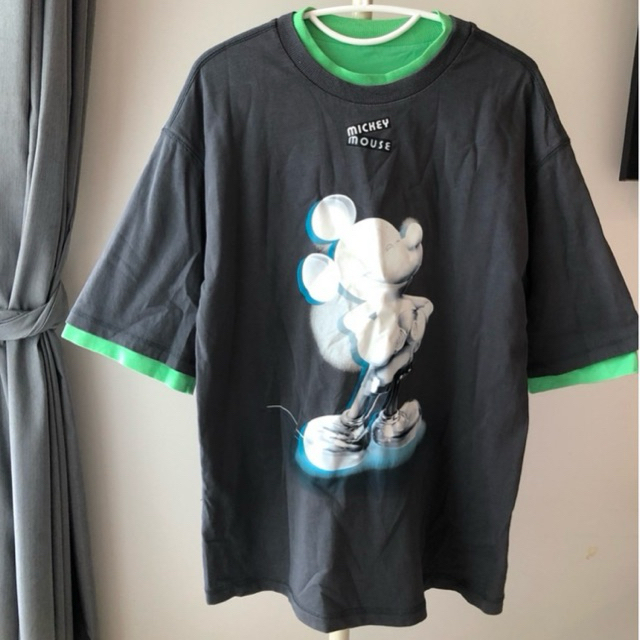 เสื้อยืดDisney สามารถใส่ได้2ด้าน สีเทา,สีเขียวsizeS-L ยูนิเซ็กซ์ (Unisex)