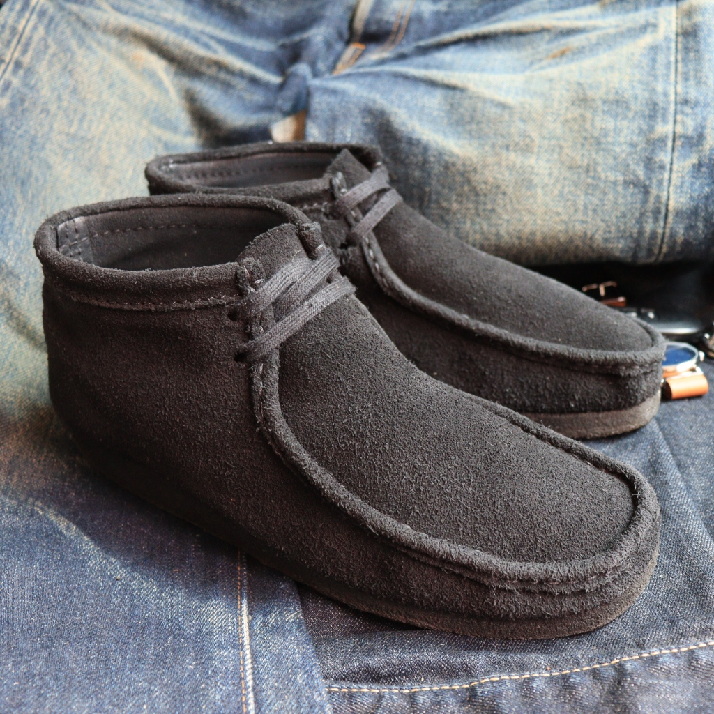 Clarks Originals Wallabee Boot Black Suede ไซส์ 10us พื้น Crepe Sole
