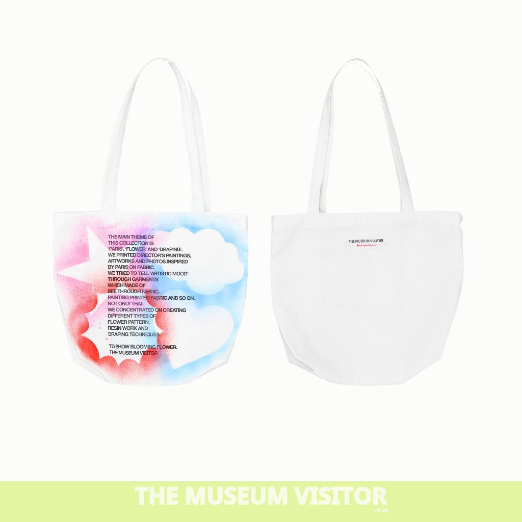˘พร้อมส่ง˘ The Museum Visitor - MULTI SPRAYED ECOBAG (WHITE)