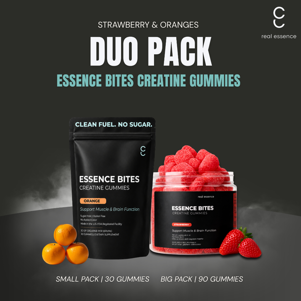 ครีเอทีนกัมมี่ DUO PACK Strawberry + Orange | Creatine Gummies เจ้าแรกในไทย มีผลตรวจรองรับ เพิ่มแรง ฟื้นฟูกล้ามเนื้อ