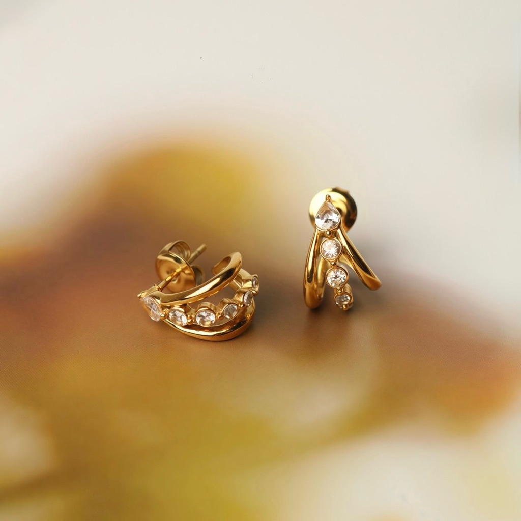 Meraki. Seren Earrings (stainless steel) ต่างหูสแตนเลส