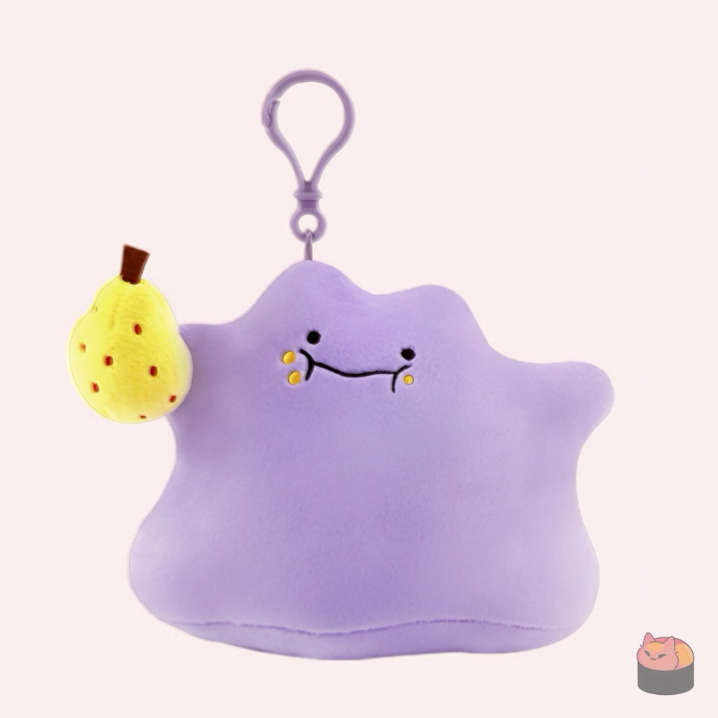 Ditto Pear Mascot Plush Keychain Pokemon Korea Exclusive Authentic
