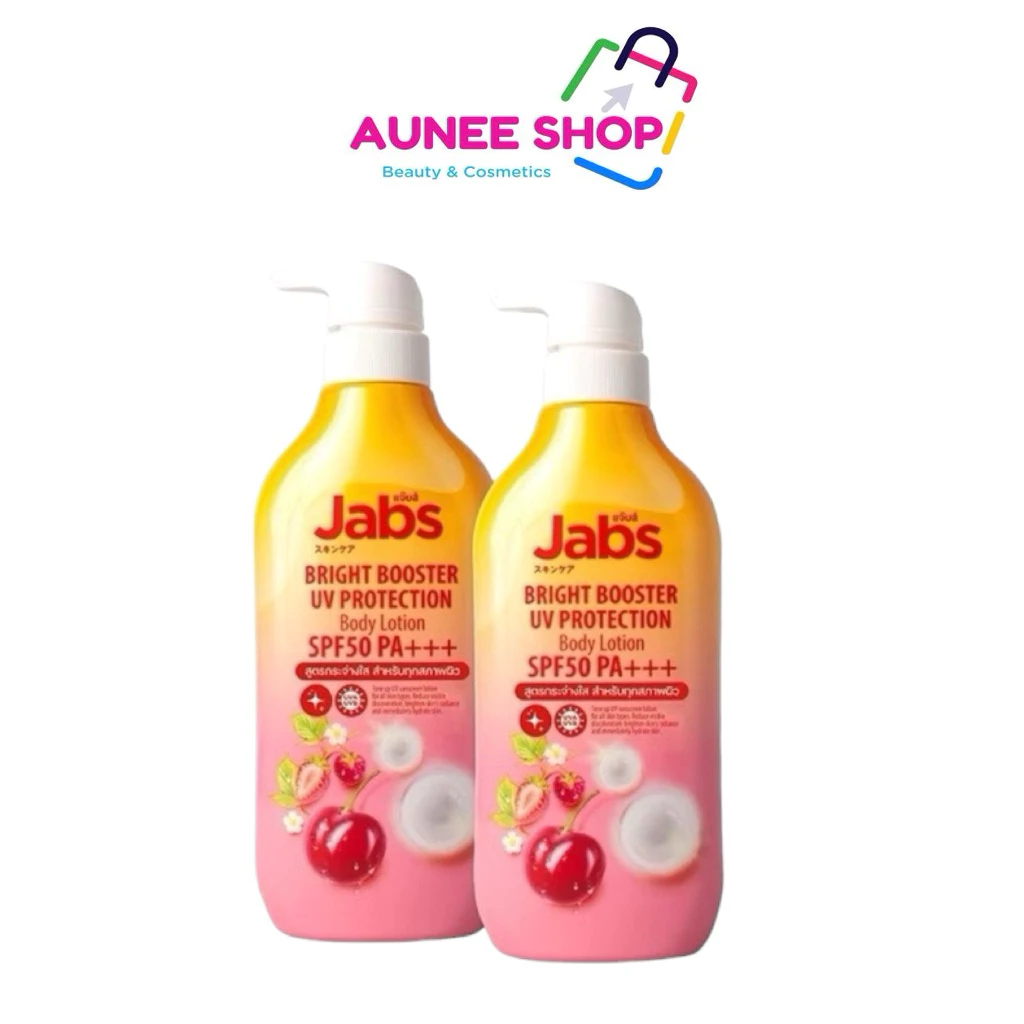 ส่งฟรี/มีไลฟ์ [ 1แถม1 ] กันแดด แจ๊บส์ ไบรท์บูสเตอร์ โพรแทคชัน Jabs Bright Booster UV SPF50 PA+++ ปริมาณ 450 ml