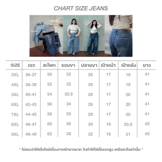 Classic Wendy Denim Jeans ยีนส์พลัสไซซ์ทรงใหญ่ เป้ายาวไม่ยิ้ม ห้ามเผื่อไซซ์ อ่านรายละเอียดก่อนสั่งซื้อ - wendystore19