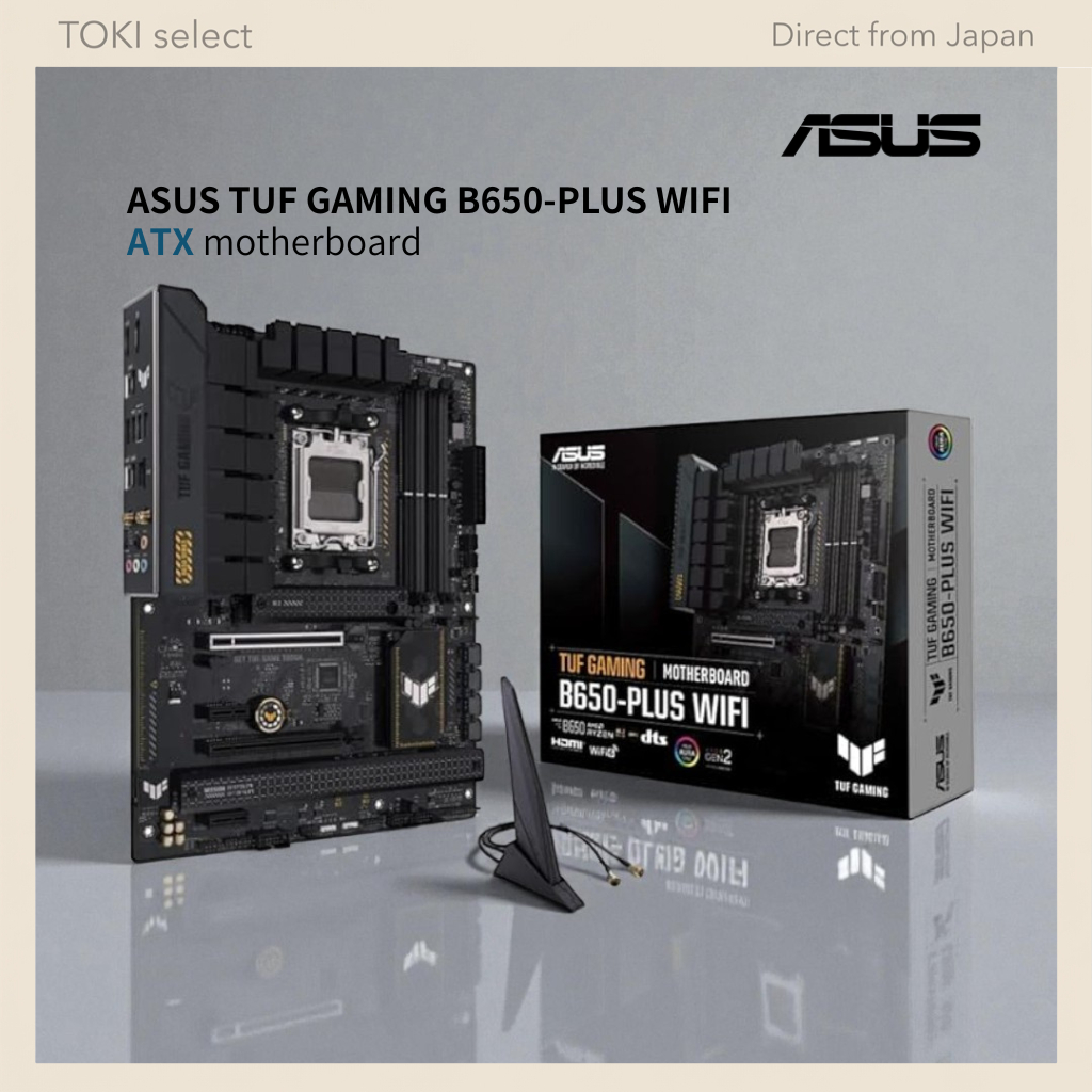 ASUS TUF GAMING B650-PLUS WIFI ATX AM5 DDR5 PCIe 4.0 WiFi6 2.5G LAN Gaming Motherboard