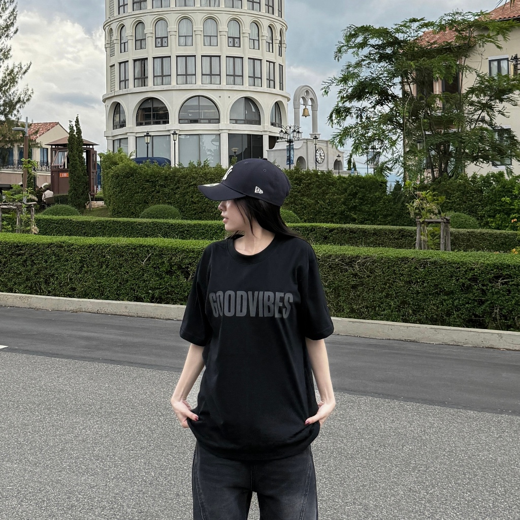 FEARLEZ GOODVIBS เสื้อยืดคอกลมผ้า Cotton 100%