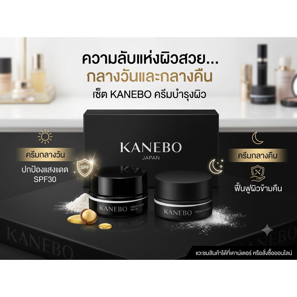 ป้ายไทย_ของแท้100%_KANEBO Cream In Night II Kit Limited ชุดเซ็ตบำรุงผิวหน้า