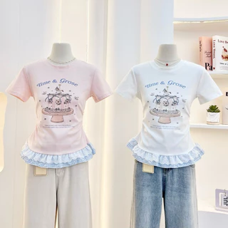 G-rose เสื้อแขนเฉียง แต่งชายระบาย