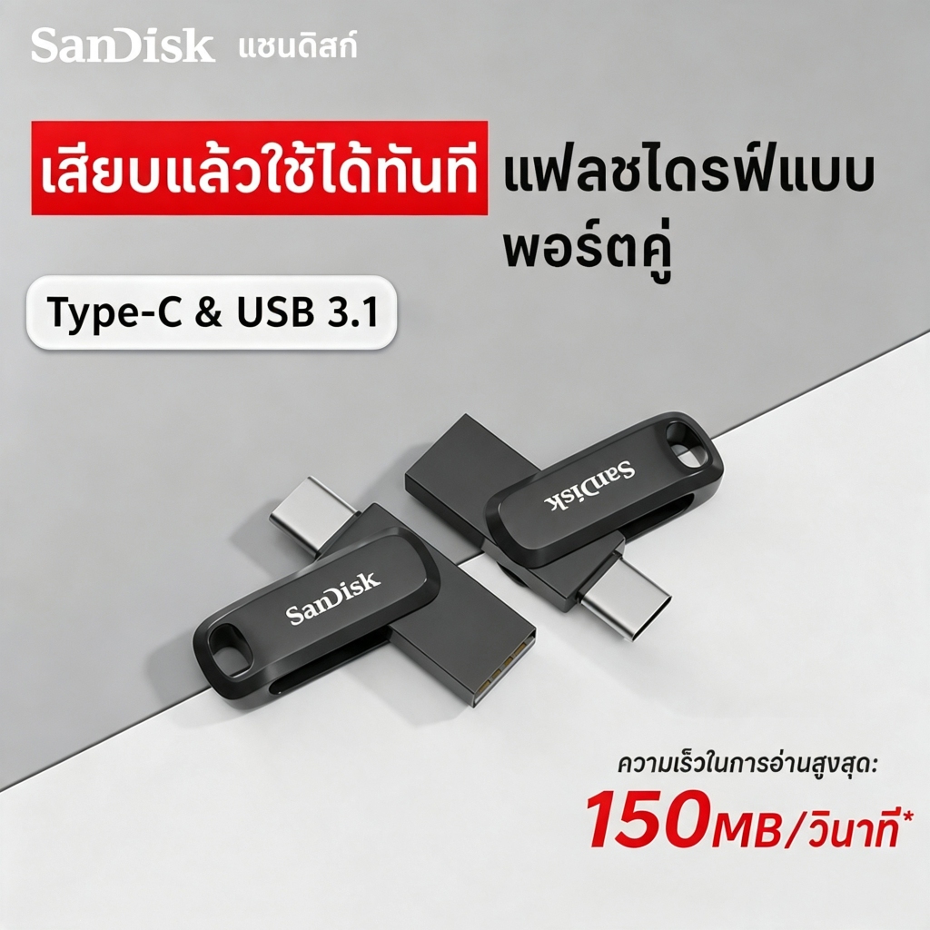SanDisk Ultra Dual Drive Go 32GB/64GB/128GB/256GB/512GB/1TB USB 3.2 Gen1 Flash DriveType-C Speed 400mb/s