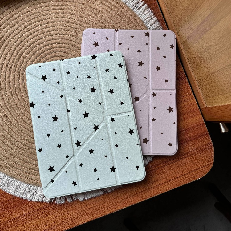 💫พร้อมส่ง💫เคสไอแพด Yพับตั้งได้  Air8 Gen10 Pro11 พร้อมถาดใส่ปากกา Air5 Air7 Air6 Gen11 นกเป็ดน้ำ สีม่วง ดาว Mini7 12.9