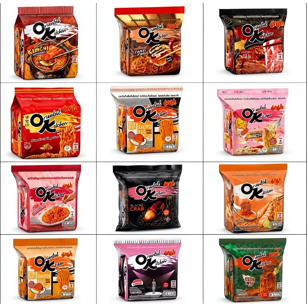 มาม่า OK [1แพ็ค4ซอง] Mama OK มาม่า โอเค บะหมี่กึ่งสำเร็จรูป มีหลายรสชาติให้เลือกมากมายสามารถเลือกดูท