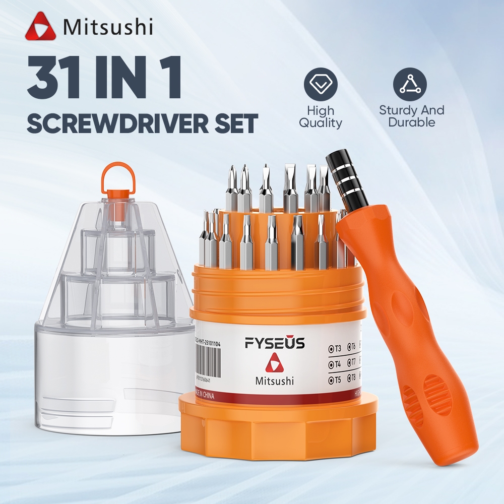 Fyseus by Mitsushi ชุดไขควงอเนกประสงค์ 31in1 ความแม่นยำสูง เหมาะสำหรับซ่อมโทรศัพท์