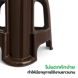 Charoensuk KEYWAY เก้าอี้พลาสติกทรงเตี้ย แข็งแรง ทนทาน รับน้ำหนักได้ถึง 100 กิโลกรัม ขนาด 33x25x30 cm.