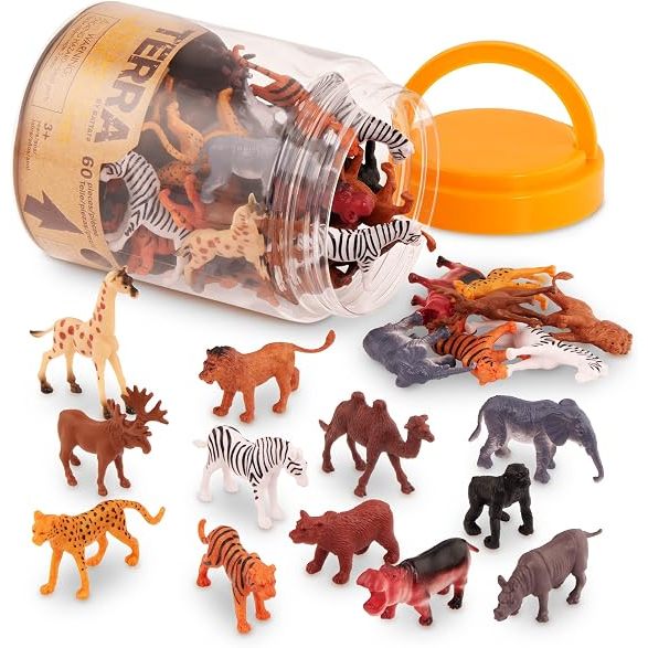 Terra - WILD ANIMALS IN TUBE โมเดลสัตว์ป่าแบบต่างๆ ในกล่อง