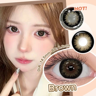 ส่งไวจากไทย Magister Realcon คอนแทคเลนส์สีดำ/คอนแทคเลนส์สีน้ำตาล เอฟเฟกต์ตาโตเกินจริง 14.5มม(2 ชิ้น/คู่)