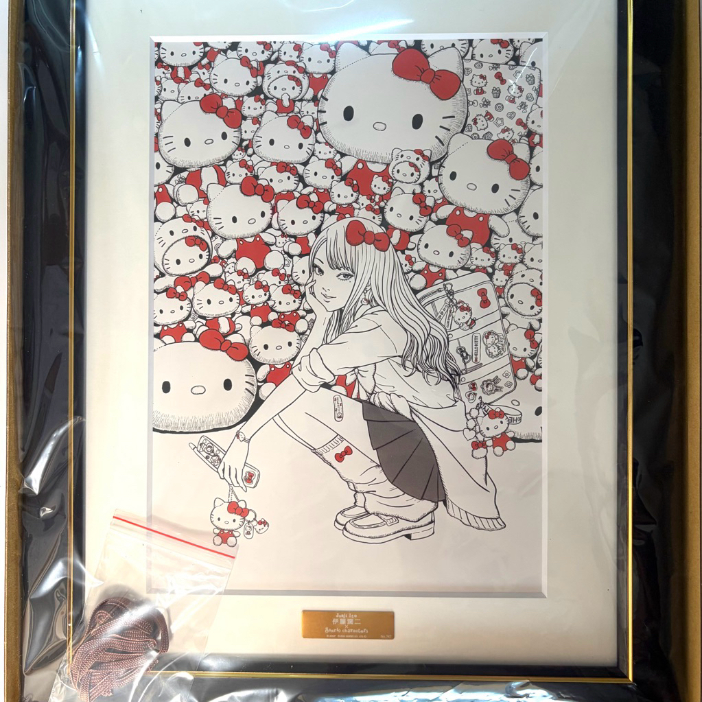 (Original art print) Junji ito x sanrio hello kitty tomie จุนจิ อิโต้ โทมิเอะ คิตตี้ ซานริโอ้