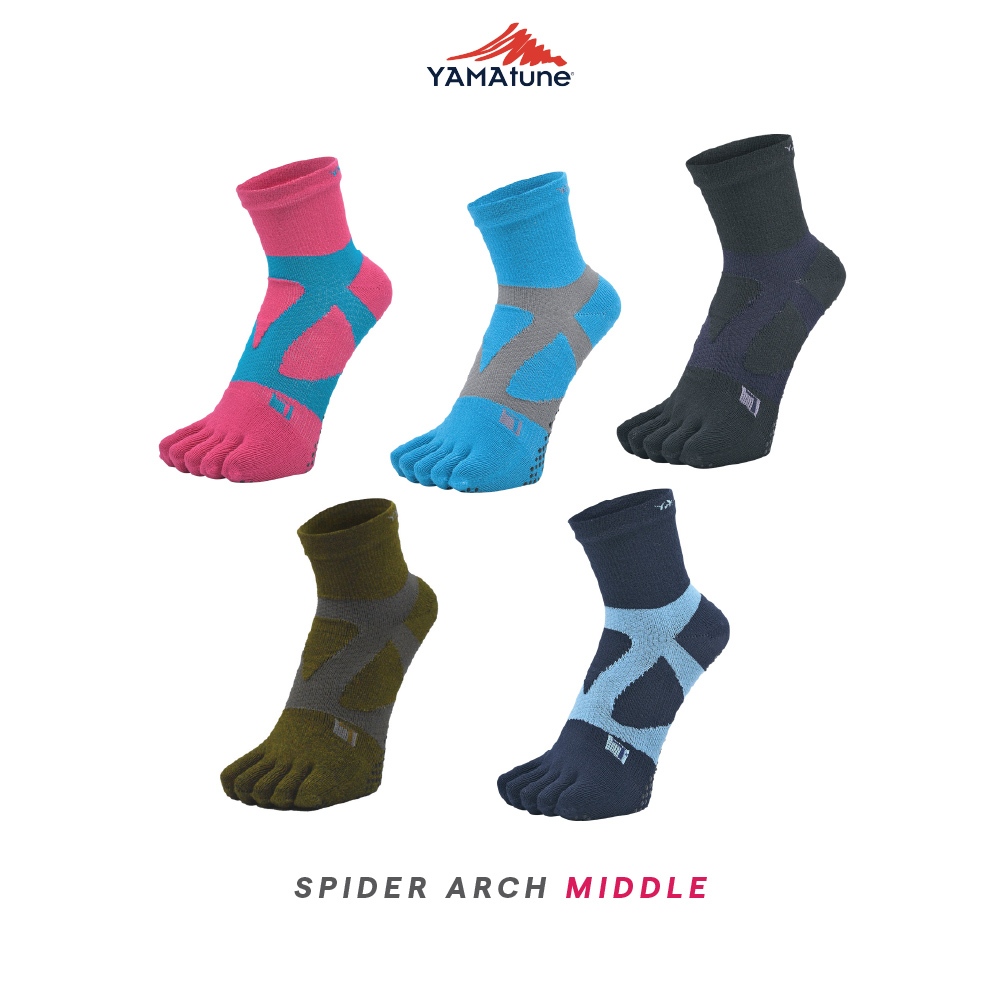 Yamatune Spider Arch Middle | ถุงเท้าวิ่งแยกนิ้่ว