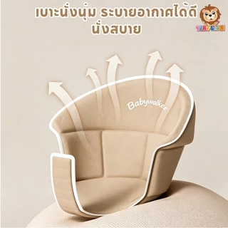 🔥TinyLion🔥รถหัดเดิน รถหัดเดินเด็ก รถกวงลมหน้าแมว Baby Walker ที่นั่งปรับได้6ระดับ พับเก็บง่าย ขาไถ