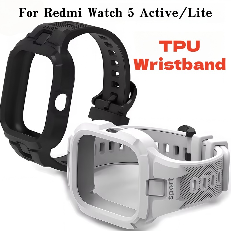1PCS silicone strap+frame case for Redmi Watch 5 Active 5Lite TPU integrated wristband for Redmi Watch 5 Active/Lite