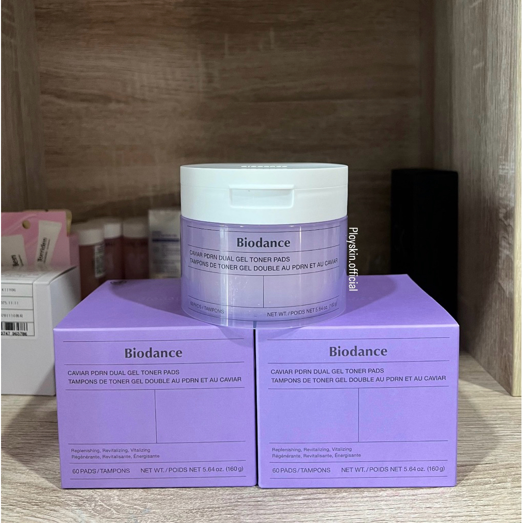 พร้อมส่ง ของแท้ 100% New! Biodance Caviar PDRN Dual Gel Toner Pad (60 แผ่น)