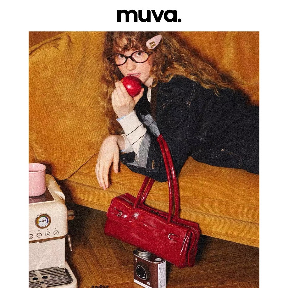 Muva SuiPan  Garden Underarm Bag หนังวัว ของแท้ 100% กดจาก Official Muva