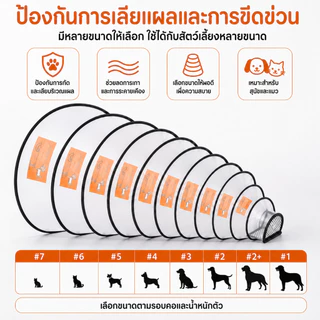 PETWELL ปลอกคอกันเลีย ลำโพงกันเลีย คอลล่ากันเลีย สัตว์เลี้ยง สุนัข หมา แมว คอลล่าแมว คอลล่าหมา