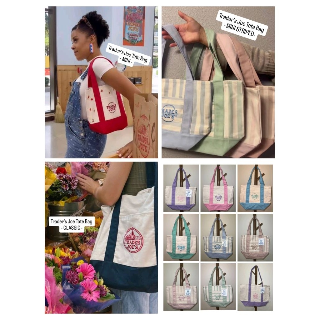 🎀 กระเป๋าผ้า Trader's Joe Tote Bag ของแท้ 💯 จาก USA 🇺🇸