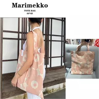 กระเป๋า Marimekko ของแท้ 100% พร้อมส่งในไทย! ! ราคาถูกที่สุด รีดได้ ถุงผ้าMarimekko Tote Bag กระเป๋าผ้า ขนาด 44x43cm