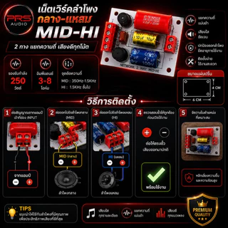 เน็เตเวิร์ค2ทางMid lo -hi กลาง-แหลม 250วัตต์