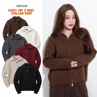 CO1110 | Cozy Zip 2 way Collar Knit