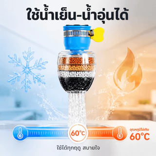 🔥พร้อมส่งในไทย✨หัวต่อก๊อกน้ำ(หินชั้นกรอง6ชั้น)กันน้ำกระเด็น หัวกรองก๊อกน้ำ ที่กรองน้ำ หัวกรองน้ำ ที่กรองน้ำประปา