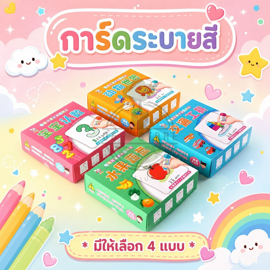 การ์ดระบายน้ำ(เปล่า) ปรากฏภาพ สำหรับเด็ก วาดซ้ำได้ ไม่เลอะเทอะ ปลอดภัย