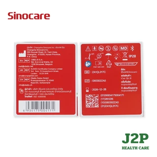 Sinocare iCan i6 CGM เครื่องวัดน้ำตาลต่อเนื่อง ไม่ต้องเจาะ ไม่ต้องสอบเทียบ ใช้ได้ 15 วัน 1 ชุด