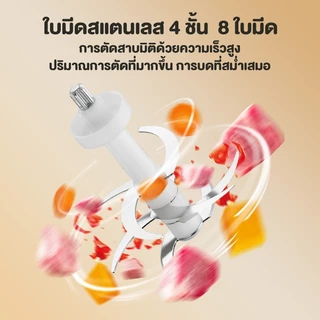 [โถแก้วความจุ600ml]SAMONO เครื่องปั่นอาหารเด็ก เครื่องปั่นไฟฟ้า เครื่องบดไฟฟ้าอเนกประสงค์ รุ่นSW-MFC600 ประกัน1ปี