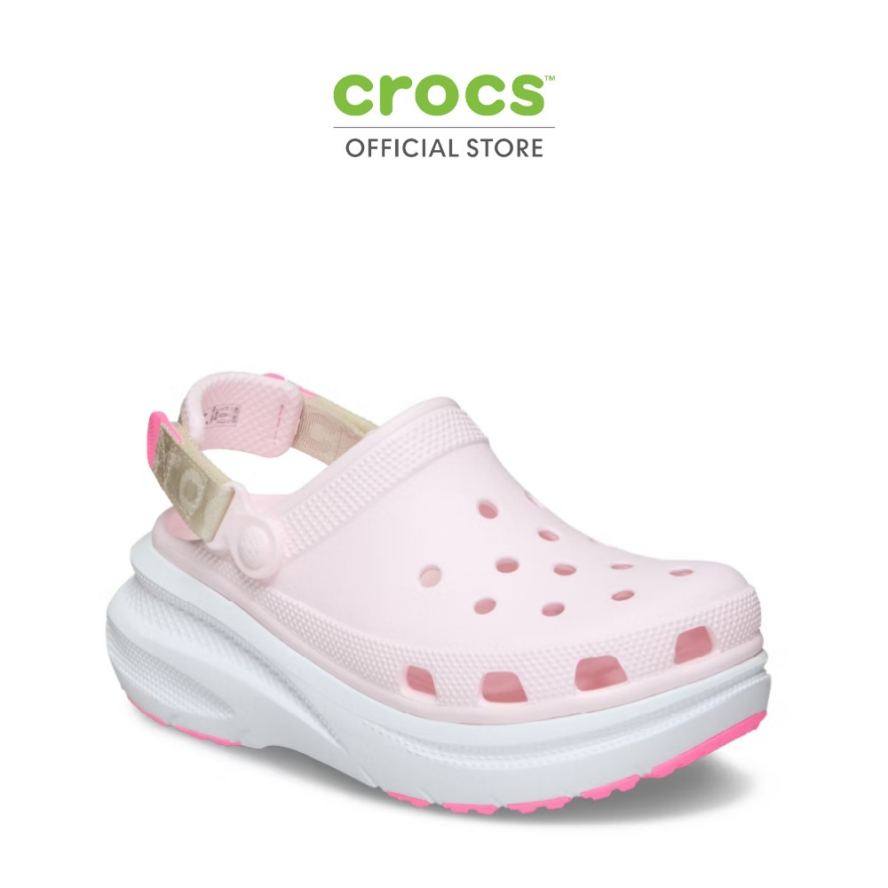 Crocs New Crush Dynamic Puff Colorful Design Classic Hole-Top Shoes Unisex Shoe  รุ่น 214096-7DF - I