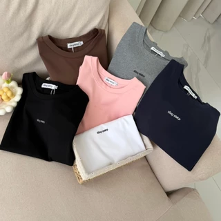 SISSY : เสื้อยืดคอกลมแขนสั้น (S–L) ทรงเบสิคปักโลโก้มินิมอล ใส่สบาย ใส่ได้ทุกวัน