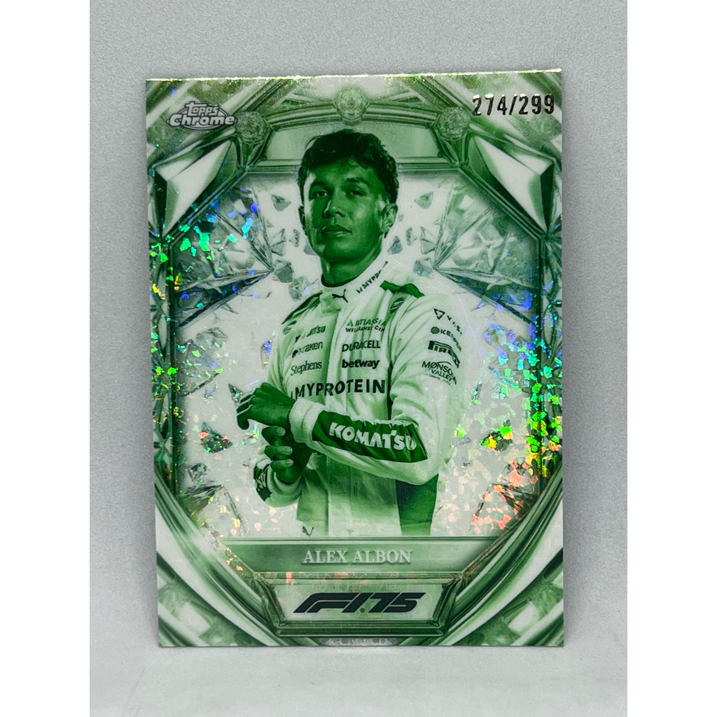 การ์ด F1 Topps Chrome F1 2025 Alex Albon Diamond 75th Anniversary /299