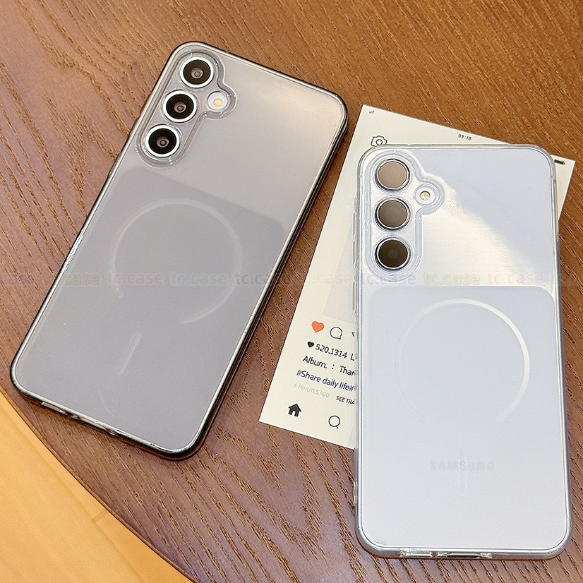 เคสแบบกึ่งโปร่งใสสำหรับ Samsung A56 A55 A07 A17 A57 A37 A16 A06 A36 A35 A15 A05s A54 A34 5G S24 FE S25Ultra S26 Ultra