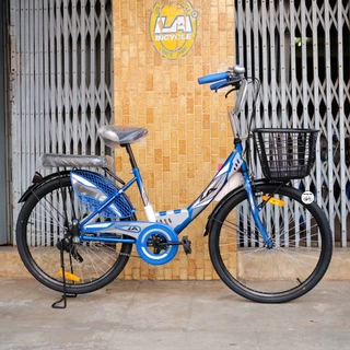 จักรยานแม่บ้าน แบรนด์ LA BICYCLE รุ่น CITY 24 นิ้ว แถมโซ่ล๊อค (มีจัดส่งประกอบเป็นคันพร้อมขี่)