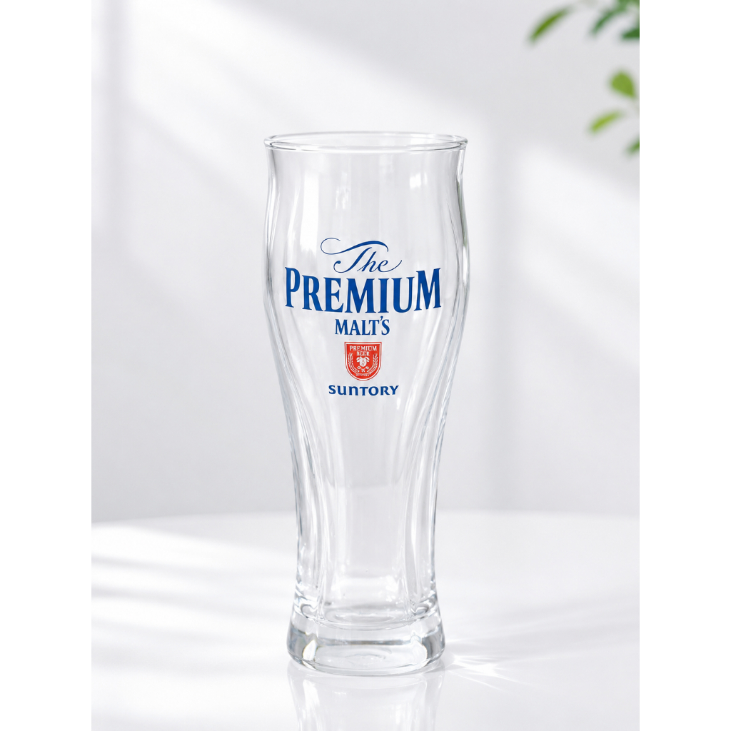แก้ว The Premium Malt's Suntory จากญี่ปุ่น