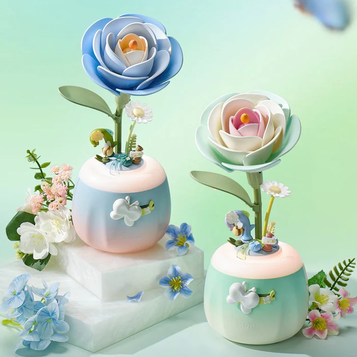 🛵ส่งด่วน!! ROKR 3D Puzzle Floral Art Series - 3D Flower Night Light | ดอกไม้ DIY ประกอบง่าย ของแต่งบ้าน