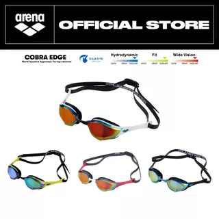 ARENA Top Racing Goggle - Cobra Edge Swipe แว่นตาว่ายน้ำสำหรับแข่งขัน แว่นตาดำน้ำ แว่นตาว่ายน้ำไร้ขอบ AASVYR2