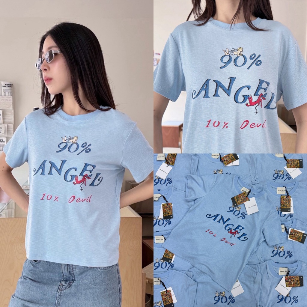 🍊 VL 5410 เสื้อยืดแขนสั้นทรงเบบี้ที ทรงพอดีตัว ผ้าดีใส่สบาย