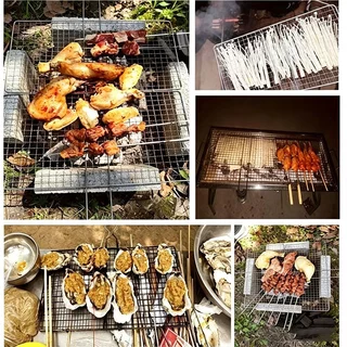 ตะแกรงปิ้งย่าง ตะแกรงย่างไซส์ใหญ่ สแตนเลส304 39*36cm🍖 แข็งแรงทนทาน🔥 ใช้ outdoor ได้ทุกที่